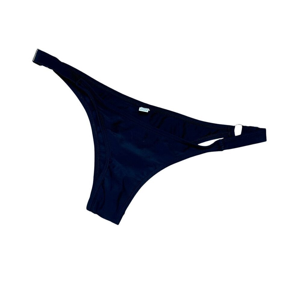SHEIN Size Medium Fully Adjustable Cheeky Bikini Swimsuit Bottoms Black